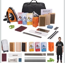 Ski Snowboard Tuning Kit, Complete Ski Snowboard Waxing Kit with Waxing Iron,...