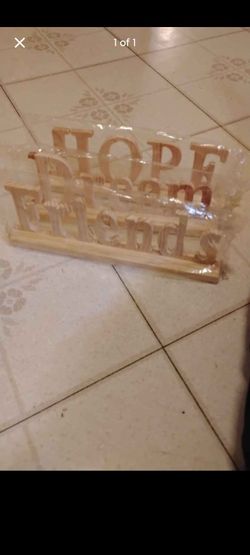 Wooden Word Sign Hope Dream Friends