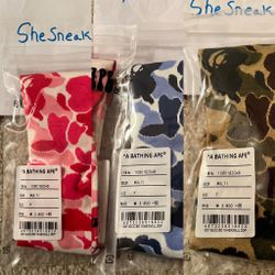 Bape ABC Blue Camo Socks 