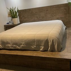 Cal king Bed Frame & Mattress 