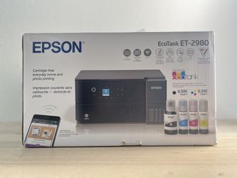Epson EcoTank ET-2980 Wireless All-in-One Color Supertank Printer with up to 3 Years of Ink, Refillable Tanks - Black