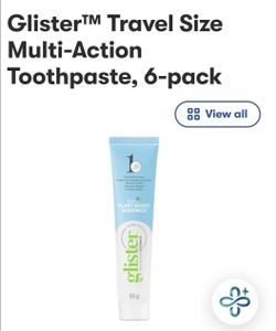 Glister Multi-Action Toothpaste Travel Size 6-Pack
