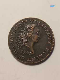 US 1792 Center Cent Copper Coin Contemporary Restrike