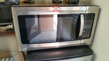 New magic chef stainless steel microwave 1.6 cu ft