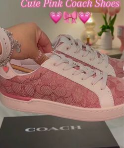 Pink coach shoes