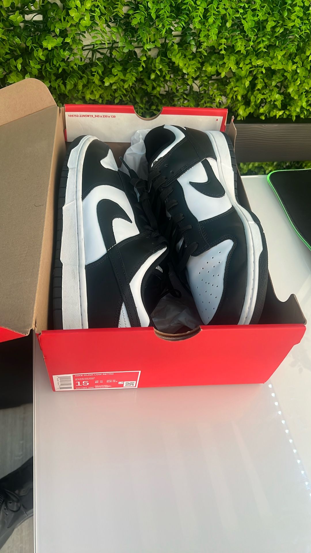Panda Dunks Size 15