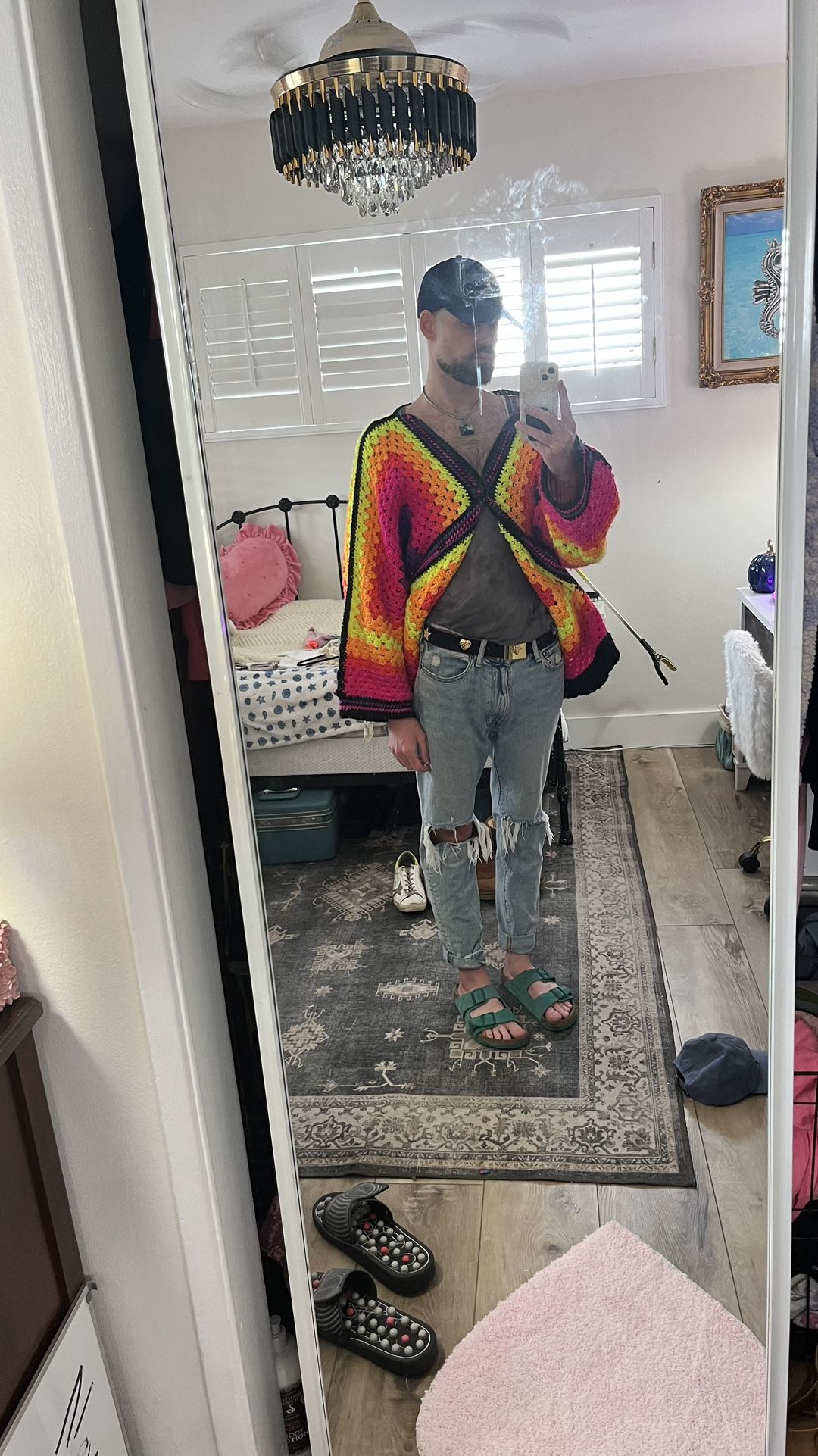 Mens XL Custom Designed Rave Cardigan