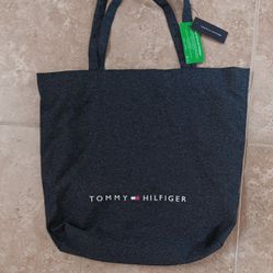 NEW Tommy Hilfiger Denim Logo Shoulder Tote Bag 18" x 16"