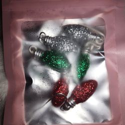 3 PAIR GLITTER CHRISTMAS LIGHT EARRINGS $8 OBO 