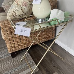 Side Table And Floor Lamp