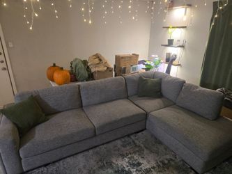 Grey sectional couch