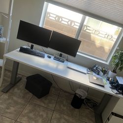 Electric adjustable computer desk