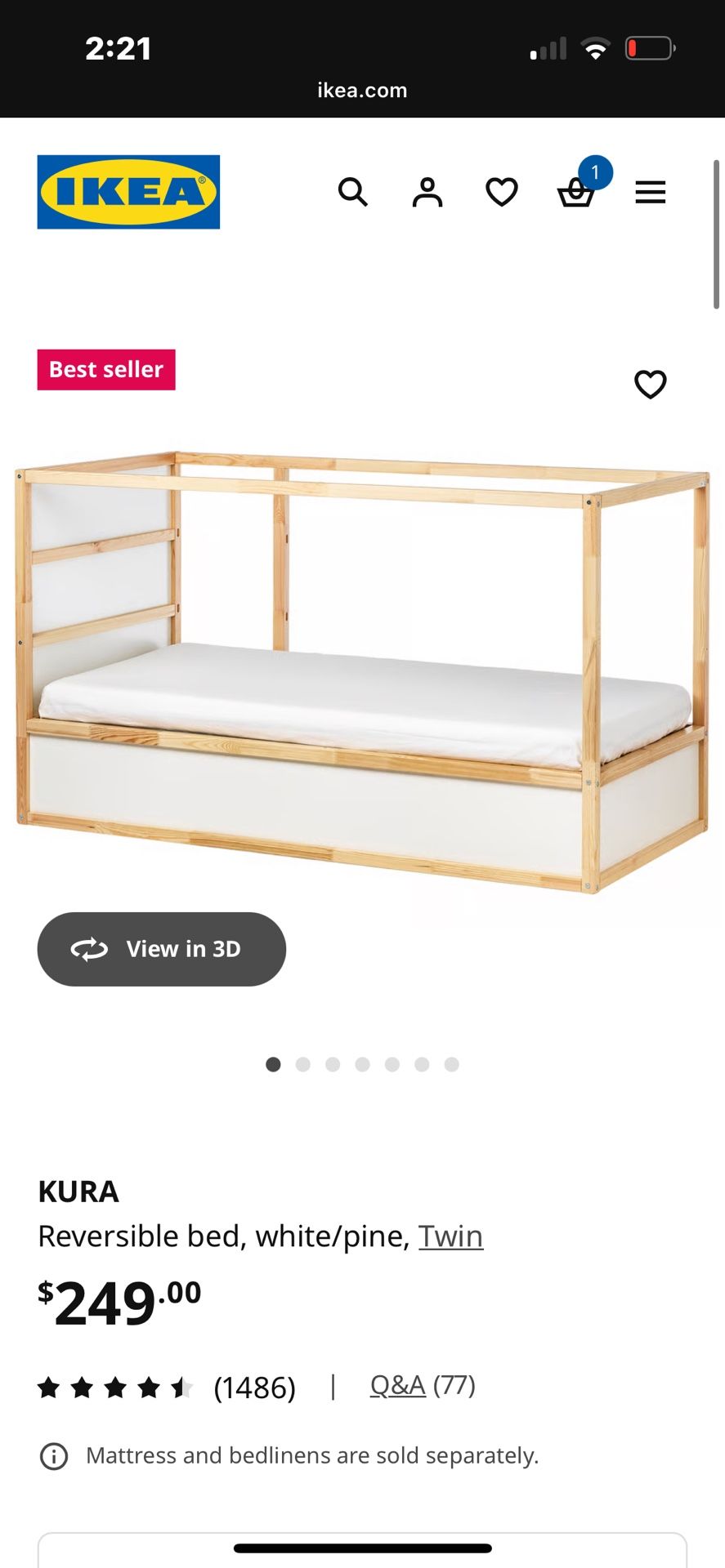 IKEA KURA BED (NEED GONE ASAP)