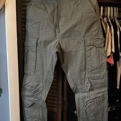 H&M Olive Green Jogger Cargo Men’s Pant Size Small