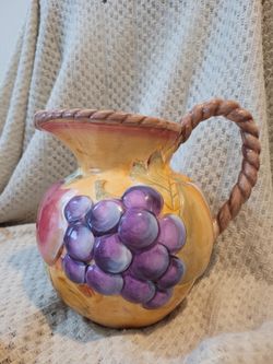 Vintage Ceramic Pitcher Statement Peice Decoration 