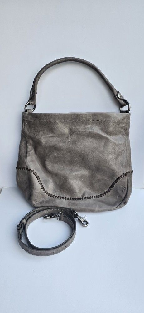 Frye Melissa whipstitch Distressed Leather Hobo shoulder crossbody Bag NWOT