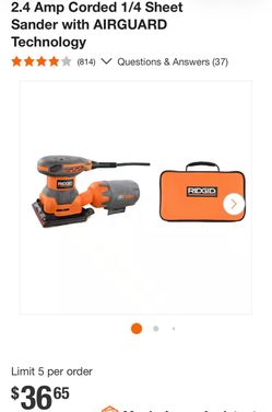 Ridgid palm sander