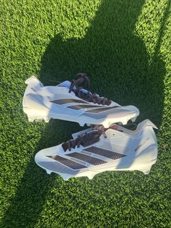 adidas Adizero Electric Football Cleats White Maroon Men’s Size 12.5