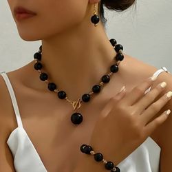 ELEGANT BLACK PEARL SET - 3 Available 