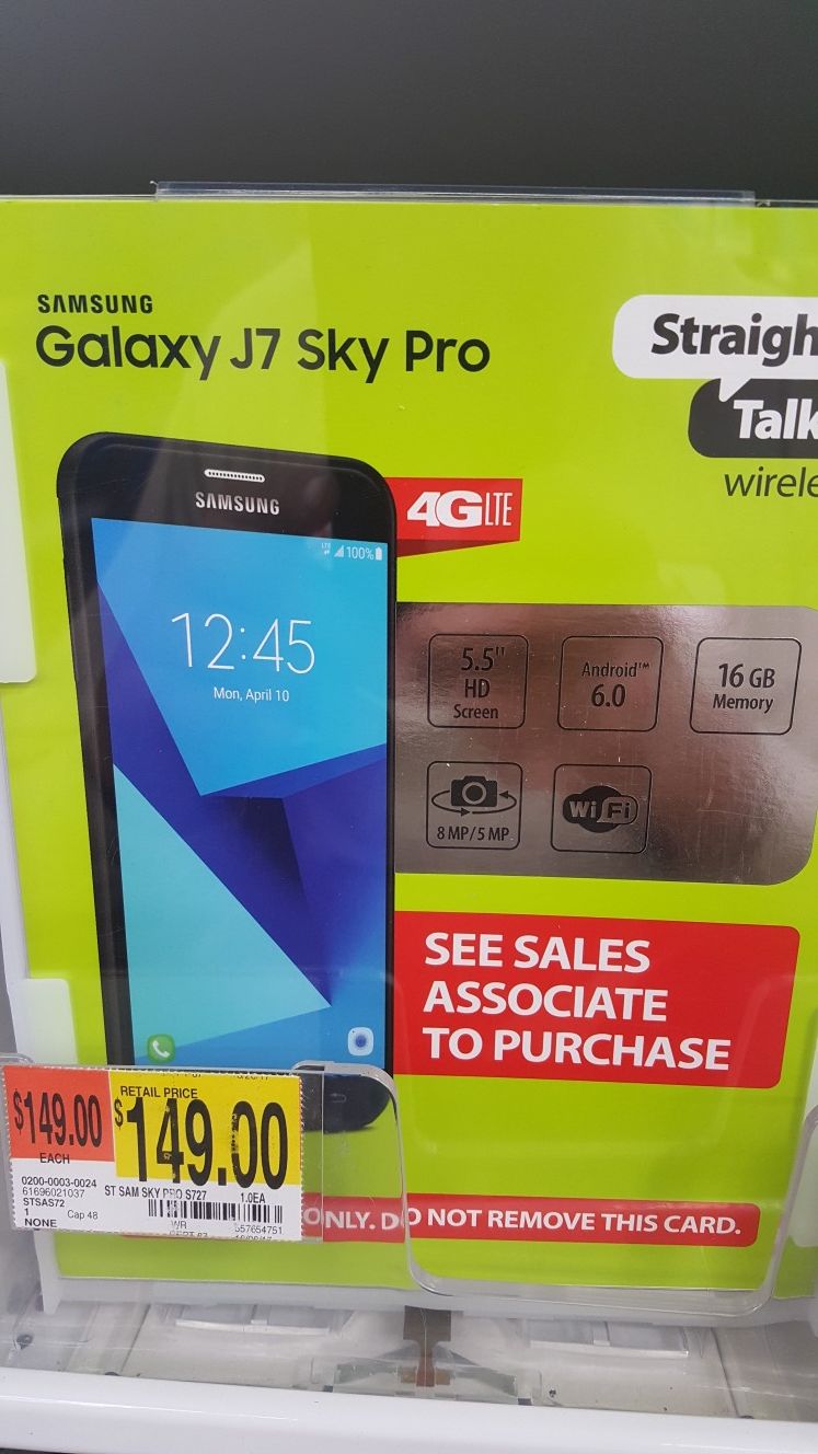 new samsung galaxy j7 sky pro 16gb Straight Talk 1 YR WARRANTY