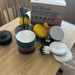 Drill  Brush Attachment Set