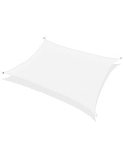 KHOMO GEAR Rectangular Sun Shade Sail 8 x 12 Ft UV Block Fabric - White