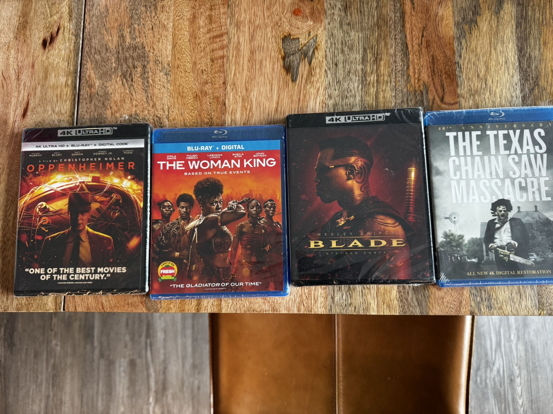 Blade, Texas Chainsaw Massacre,  Oppenheimer and The Woman King
