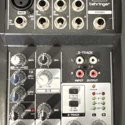 Behringer Xenyx 502 Mixer with Microphone and Cables