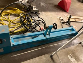Blue Metal Wood Lathe Machine