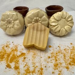 Handmade tumeric soaps