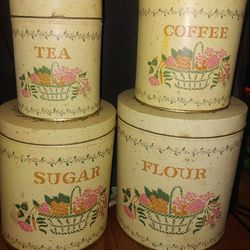4 Vintage Canisters