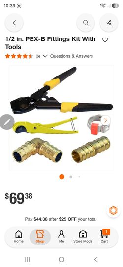 1/2 in. PEX-B Fittings Kit With Tools