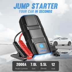 Car Jump Starter, Automotive Emergency Power Bank with USB Quick Charge