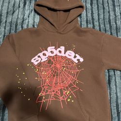 Brown/Pink Sp5der hoodie