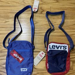 Lot Of 2 Levi’s Crossbody festival bags Blue And Red, White And Blue New! 
