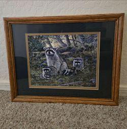 Small Raccoon Lovers Print