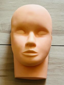 Cosmetology Practice Face Mannequin Head Beauty Facial Eyelash Extension Make Up.