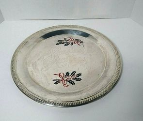 Seasons Greetings Silver Tray
