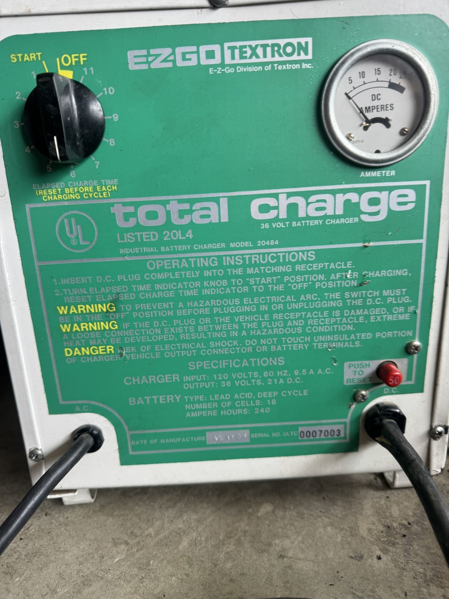 36v Golfcart Charger Ezgo Textron