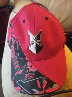 It is an Indianapolis Indians hat. It is a red and black hat. It is one size fits all and it is a  47brand