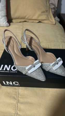 High heels silver size 5