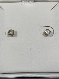 Tiny Diamond Like Stud Earrings 