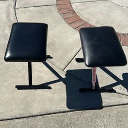 THIS ARE A PAIR OF MUSIC STOOLS BLACK FOLDIN 