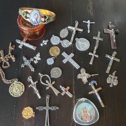 Cross Charms Necklaces and Religious Medals