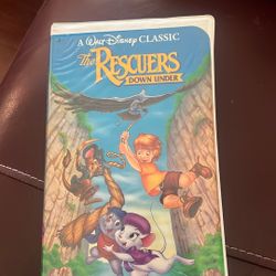 The Rescuers Down Under VHS Disney Video Tape Black Diamond Classic Clamshell