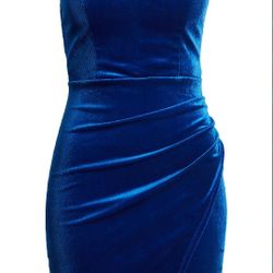 Royal Blue velvet Dress perfect for NYE!