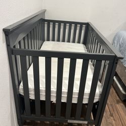 Grey Baby Crib 