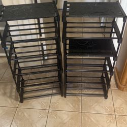 2 Shoe Organizer Racks 