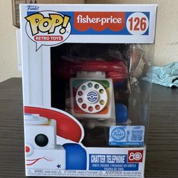 NEW IN HAND EXCLUSIVE Chatter Telephone Funko Pop #126 Retro Toys Fisher-Price