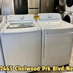 Lg Glass Top Washer & Dryer Set 